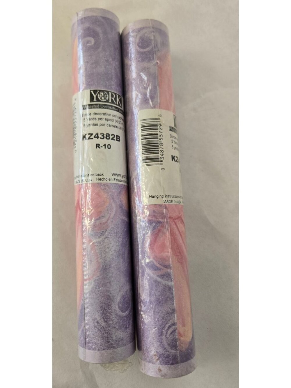 York RoomMates Colorful Flower Power Wallpaper Border Lot 5yds X 9in Bedroom